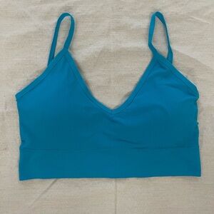 Super Bright Teal Blue Sports Bra Large